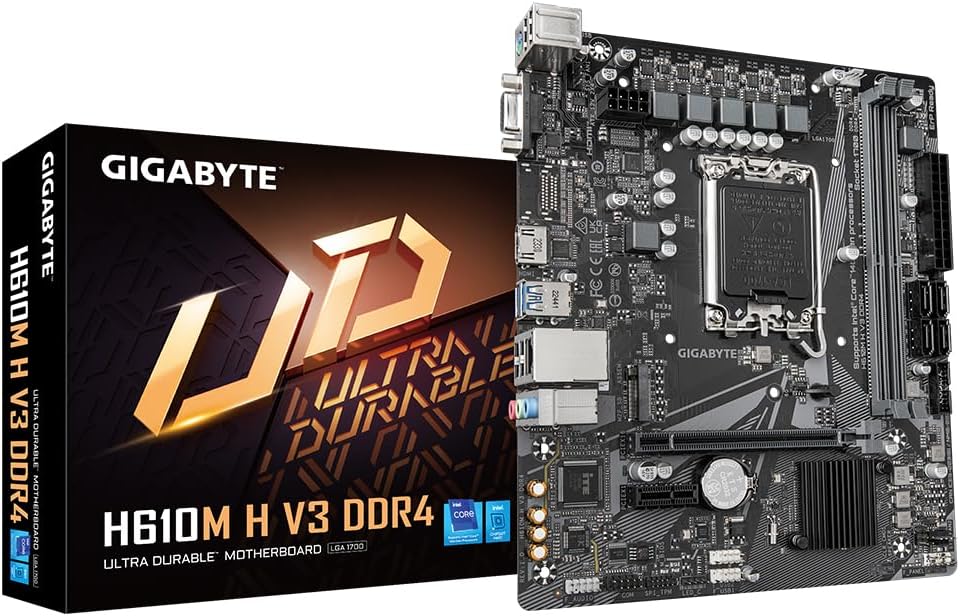 Motherboard Micro ATX H610M H V3 DDR4 Intel H610 Express LGA 1700 - GIGABYTE