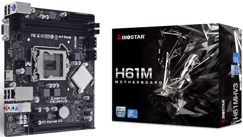 Motherboard Micro ATX Intel H61 LGA 1155 (Socket H2) - BIOSTAR