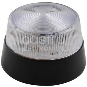 Lampada LED Strobe/Flash 12V - Cor Branco Transparente