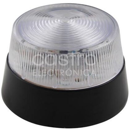 Lampada LED Strobe/Flash 12V - Cor Branco Transparente