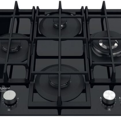 Placa Gás Natural HAGS 62F BK (Preto) - HOTPOINT