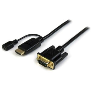Cabo Conversor VGA (D-Sub) Macho - HDMI Macho (3 mts) - STARTECH