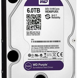 Disco Rígido 3,5 6TB 5400RPM WD63PURU 64MB SATA 6Gb/s Purple - WESTERN DIGITAL