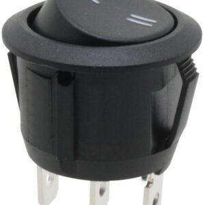 Interruptor Redondo ON-ON (250V / 6A) - Preto