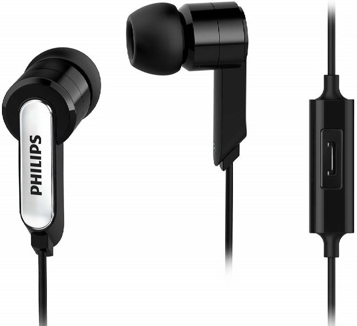 Auriculares In-Ear SHE1405BK/10 c/ Microfone (Preto) - PHILIPS