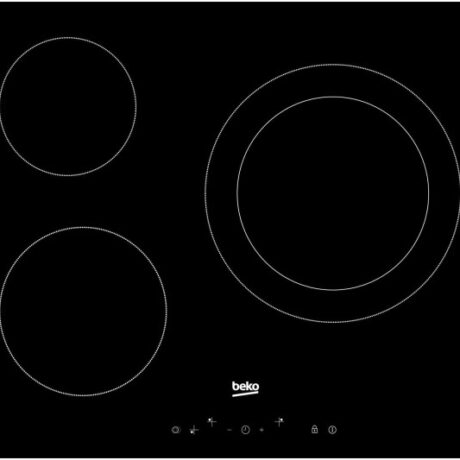 Placa Vitrocerâmica 3 Bocas (Preto) - BEKO