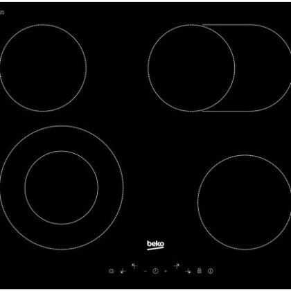 Placa Vitrocerâmica 4 Zonas 6900W HIC64403T (Preto) - BEKO