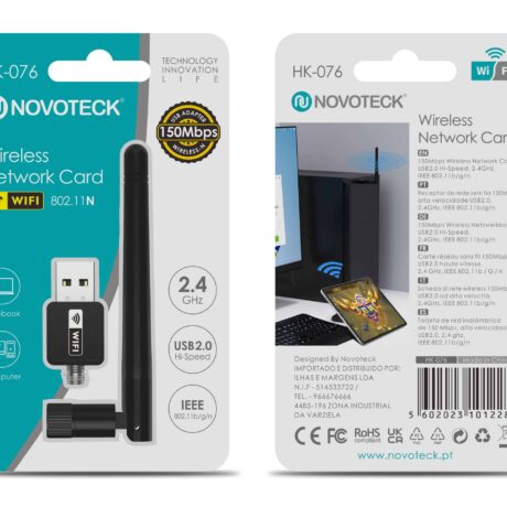 Placa de Rede Wireless USB 150 Mbps com Antena Externa HK-076