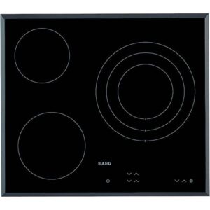 Placa de Vitrocer?mica c/3 Bocas 590x520mm 5700W (Preto) - AEG