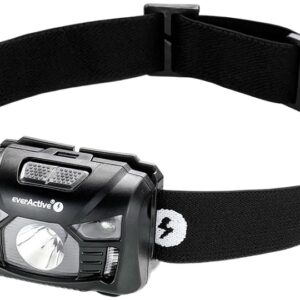 Lanterna de Cabe?a LED 3W 160Lm c/ Sensor ON/OFF e Luz Noturna Vermelha (3x AAA) IPX4 - everActive