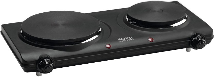 Placa Eléctrica 2 Discos 2250W (Inox) - HAEGER