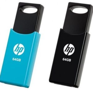 Pack 2x Pen Drive 64GB USB 2.0 (Preto/Azul) - HP