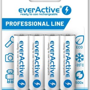 Blister 4 Pilhas Recarreg?veis 1,2V AA Ni-Mh 2600mAh RTU - everActive