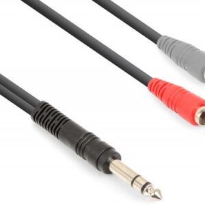 Cabo Jack 6,3mm Macho Stereo - 2x RCA Macho (1,5 mts) - VONYX