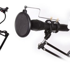 Suporte Mesa p/ Microfone c/ Filtro Acústico - HQPOWER