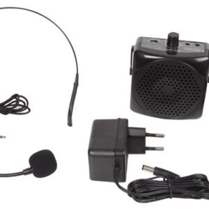 Microfone Headset c/ Coluna Amplificada 5W AUX e Bateria - HQ POWER