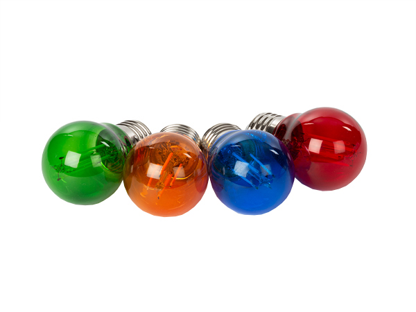 Pack 4x Lâmpadas de Filamento LED E27 A60 4,5W c/ Vidro Colorido - HQPOWER