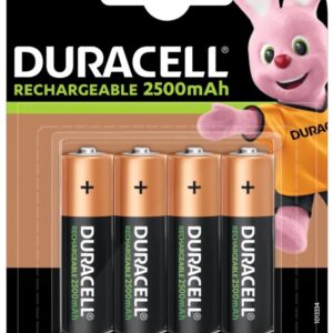 Blister 4 Pilhas Recarreg?veis 1,2V 2500mAh Ni-Mh - AA - DURACELL DX1500H