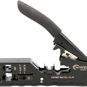 Alicate Cravar Fichas RJ11 / RJ12 / RJ45 Cat.7 / Cat.6 / Cat.5 - NIMO