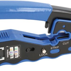 Alicate Corte, Descarnador e Cravar p/ Fichas RJ45 Fast 1-2-3 - NIMO