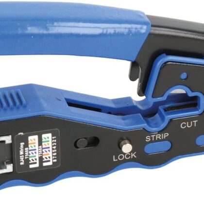 Alicate Corte, Descarnador e Cravar p/ Fichas RJ45 Fast 1-2-3 - NIMO