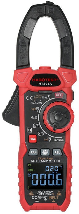 Pinça Amperímétrica Digital HT208D - HABOTEST