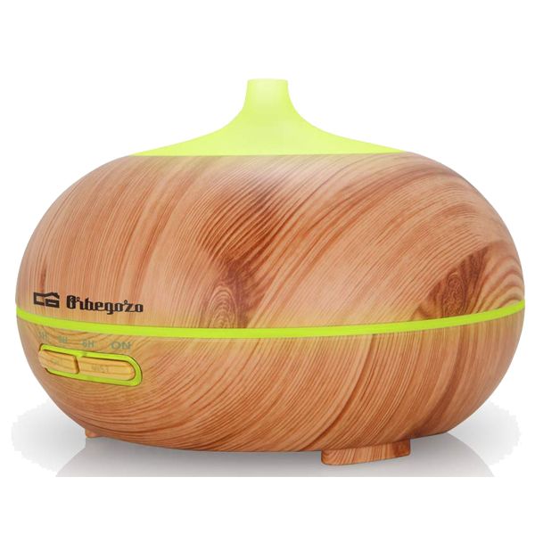 Humidificador Ultrasónico LED RGB 14W 300ml (Madeira) - ORBEGOZO