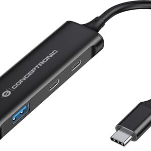 Adaptador Hub 4-EM-1 USB-C - (2x USB-C + 2x USB-A) - CONCEPTRONIC