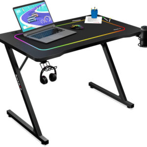 Mesa Gaming Hero 1.8 100cm (Preto) - HUZARO