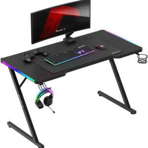 Mesa Gaming Hero 2.5 RGB 120cm (Preto) - HUZARO
