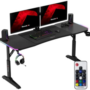 Mesa Gaming Hero 4.6 RGB 160cm (Preto) - HUZARO