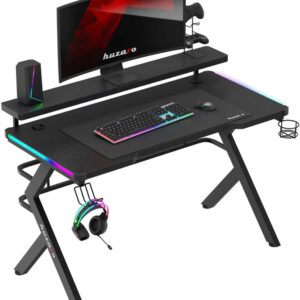 Mesa Gaming Hero 5.0 RGB 120cm (Preto) - HUZARO