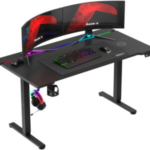 Mesa Gaming Elétrica Hero 8.7 RGB 140cm (Preto) - HUZARO