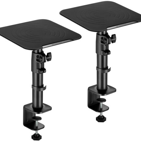 Suporte de Mesa Ajustável p/ Coluna Monitor (Preto) - PHOENIX