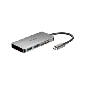 Docking Station Usb-C D-Link DUB-M610 2xUsb 1xUsb-C PD 1xThunderbolt 3 1xHDMI 1xLeitor de Micro SD Cinza