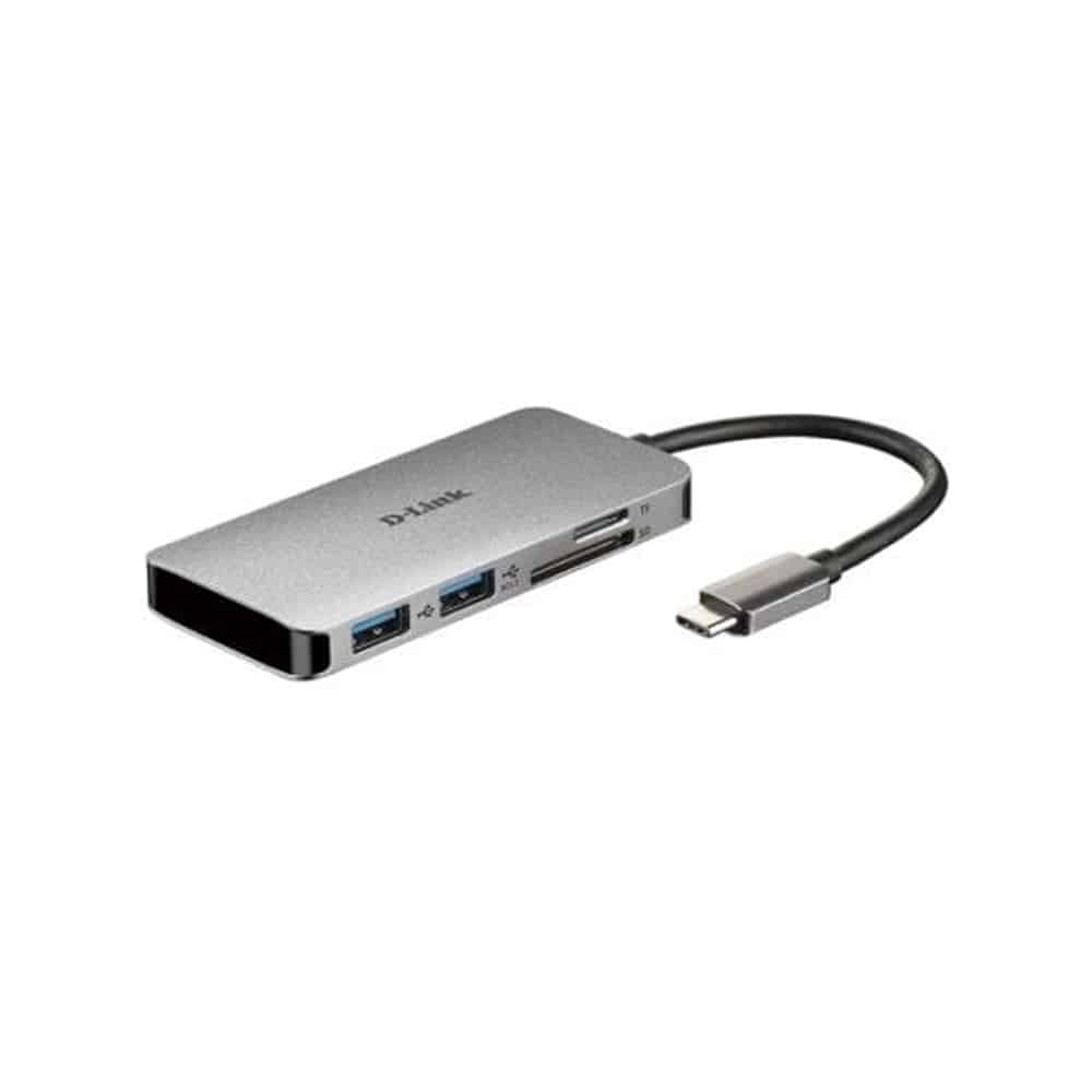 Docking Station Usb-C D-Link DUB-M610 2xUsb 1xUsb-C PD 1xThunderbolt 3 1xHDMI 1xLeitor de Micro SD Cinza