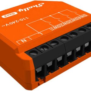 Módulo Ativação Cenários p/ Automação Wi-Fi/Bluetooh 110-240V (4 Entradas) - Shelly i4 Gen3