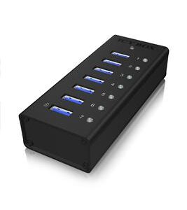 Hub USB B - 7x USB A (Preto) - ICY BOX