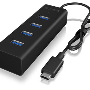 Hub USB C - 4x USB A (Preto) - ICY BOX