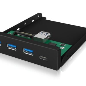 Hub (Painel Frontal) USB C / USB A (Preto) - ICY BOX