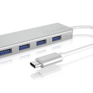 Hub USB C - 4x USB 3.0 (Prateado) - ICY BOX