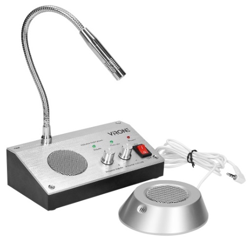 Microfone c/ Intercomunicador Bi-Direccional p/ Vidro - ORNO