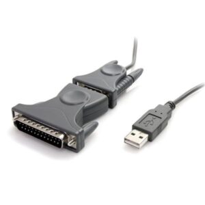 Adaptador USB 2.0 Macho - DB-25 + DB-9 Macho Cinzento - STARTECH