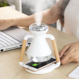 Humidificador Difusor de Aromas 3-EM-1 Misvolt c/ Carregador Qi Indu??o s/ Fios - INNOVAGOODS