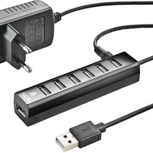 Hub USB-A 7-EM-1 (7x USB 2.0) c/ Adaptador de Energia - NGS
