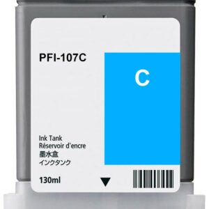 Tinteiro Compat?vel Canon PFI107 (PFI-107C/6706B001) - Azul