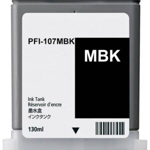 Tinteiro Compatível Canon PFI107 (PFI-107MBK/6704B001) - Preto Mate