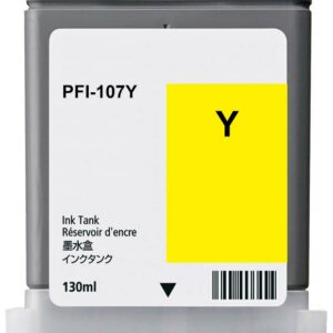 Tinteiro Compatível Canon PFI107 (PFI-107Y/6708B001) - Amarelo
