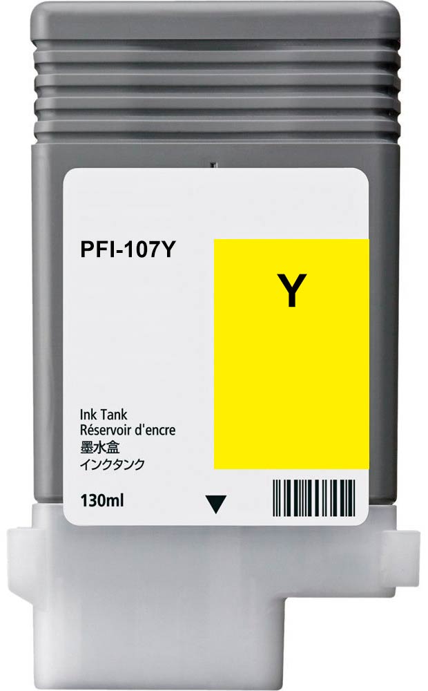 Tinteiro Compatível Canon PFI107 (PFI-107Y/6708B001) - Amarelo