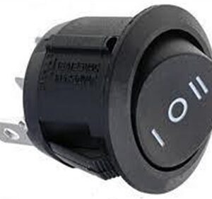 Interruptor Redondo ON-OFF-ON (250V 6A) - Preto